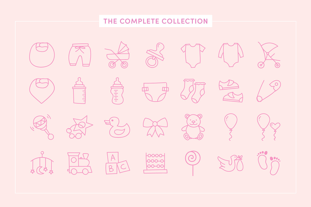 Baby Shower & Newborn Icons, an Outline Icon by Caroline Mackay (Photo 3 of 9)