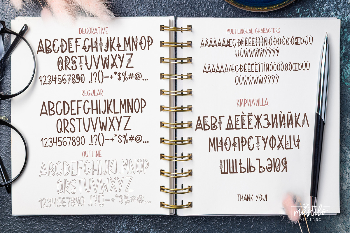 Boho Charm All Caps Slim Font Trio, a Sans Serif Font by Mastilo Designs (Photo 4 of 10)