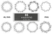 Floral Wreath SVG Bundle, an Object Graphic by CaraulanStore (Thumbnail 1 of 8)