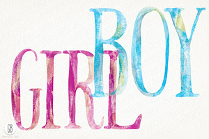 Watercolor Baby Boy Alphabet