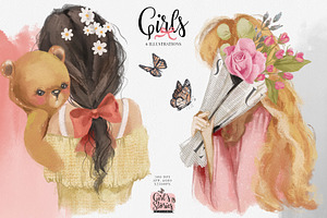 Girl's Stories - Feminine Clipart