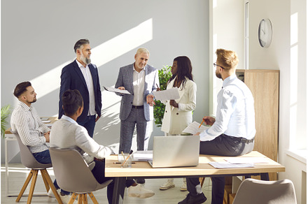 Diverse multiethnic corporate