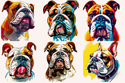 Caricature Cartoon British Bulldogs, an Animal Illustration by PrintHaven Designs (Thumbnail 3 of 9)