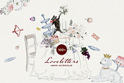 Whimsy Valentine Wedding Watercolor, an Object Graphic by Laras Wonderland (Thumbnail 11 of 11)