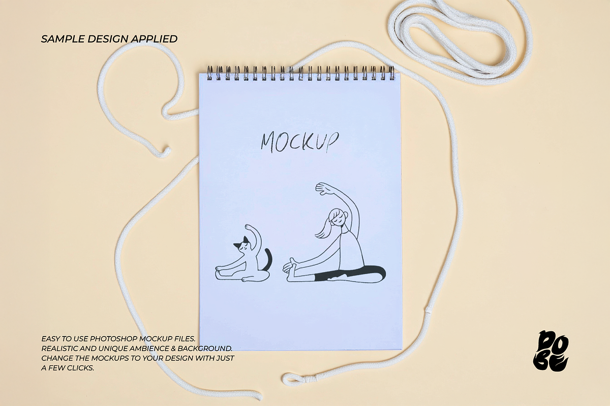 Workout Notepad Mockup Set, a Books & Magazine Mockup by DOBE Studio (Photo 6 of 9)