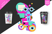 Cartoon geometric art, a Decorative Illustration by KENO Mascots (Thumbnail 2 of 3)