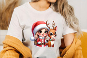 Baby Deer Christmas Sublimation Clip, an Illustration by SVGArt (Thumbnail 4 of 8)