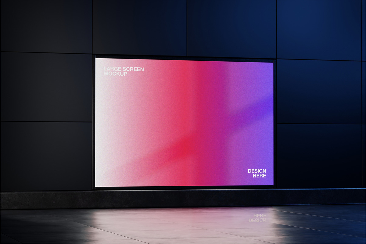 Large Screen Mockup, an Advertising Mockup by baim_std (Photo 1 of 2)