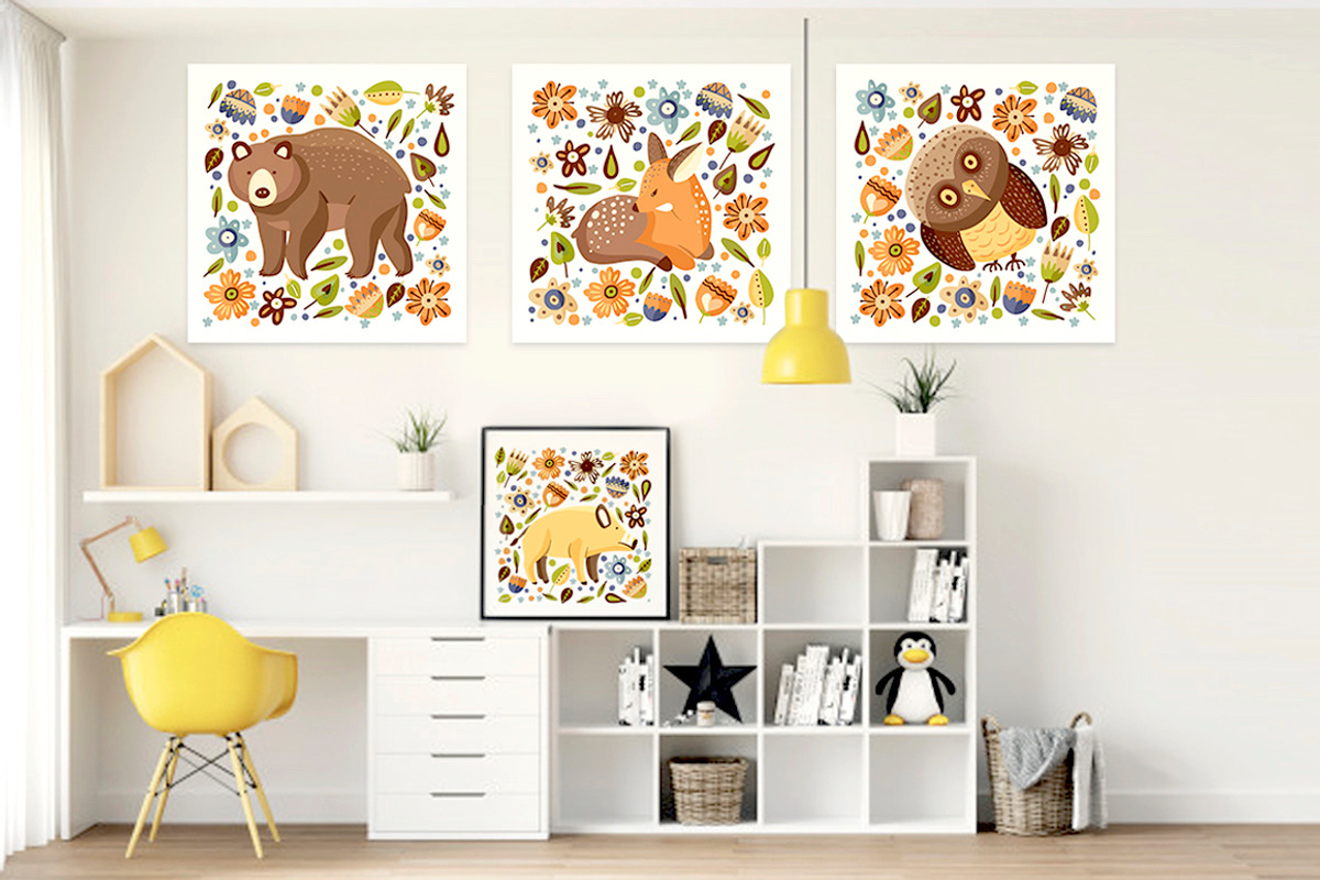 Forest Nature. Animal & Flora Set., an Animal Illustration