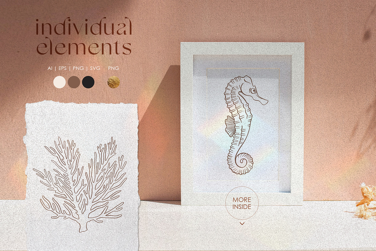 Coral - Marine Collection, an Illustration by PatrushevaYana (Photo 2 of 8)