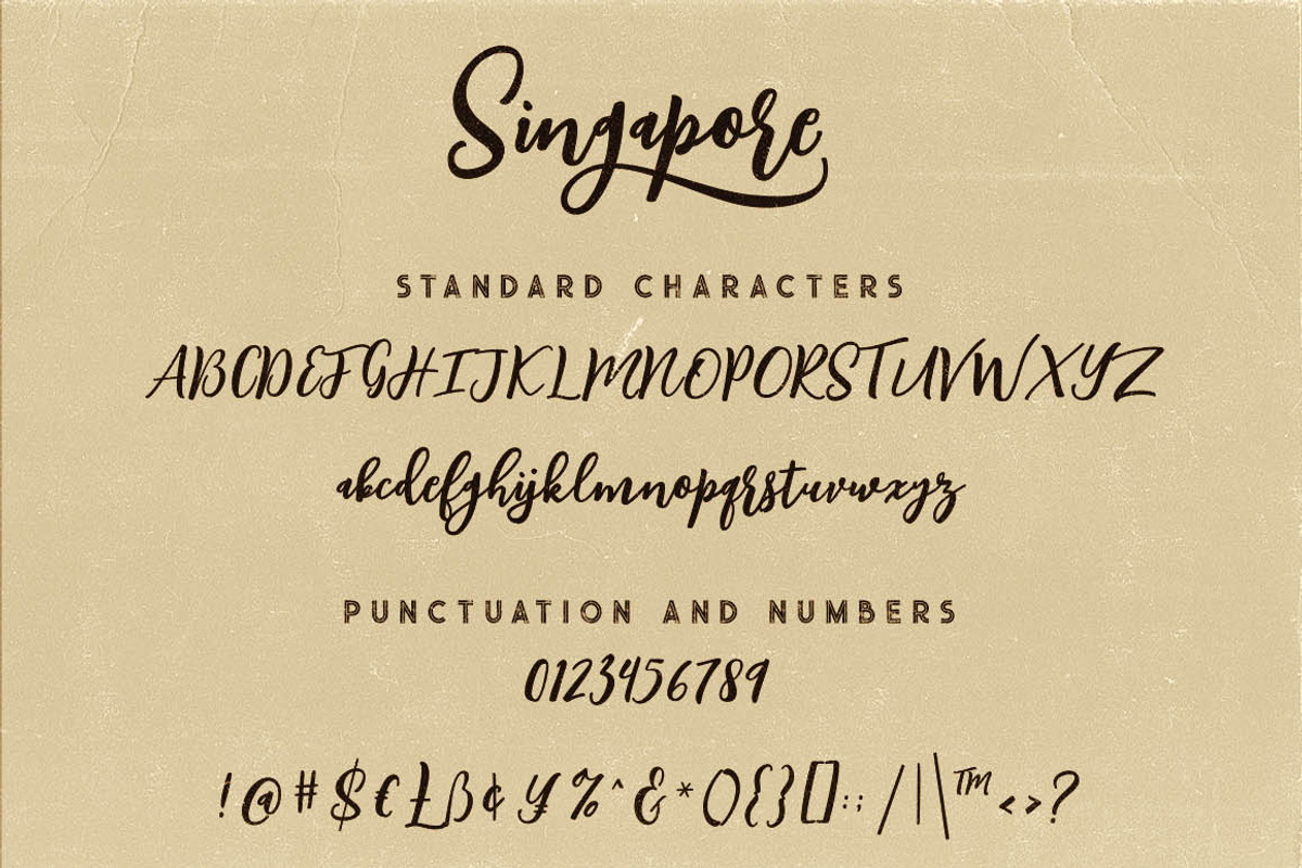 Singapore Script Font preview 6