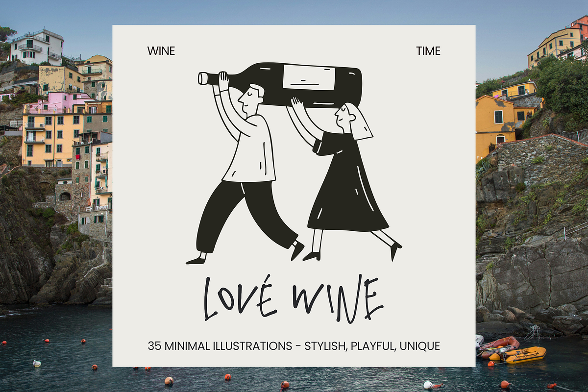 Lové Wine: Fun Drink People, a Food Illustration by Veyla (Photo 2 of 17)