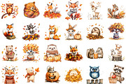 Autumn,Fall Animals Clipart, an Illustration by Sublimation Artist (Thumbnail 2 of 6)