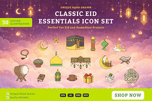 Classic Eid Essentials Icon Set