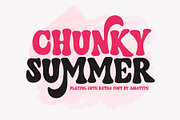 Chunky Summer - Groovy Retro Font, a Handwritten Font by Airotype (Thumbnail 1 of 12)