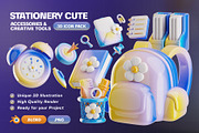 Stationery Cute 3D Icon Pack, an Object 3D Model by Haps Space (Thumbnail 1 of 4)