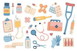 Medical Set, an Object Illustration by alexdndz