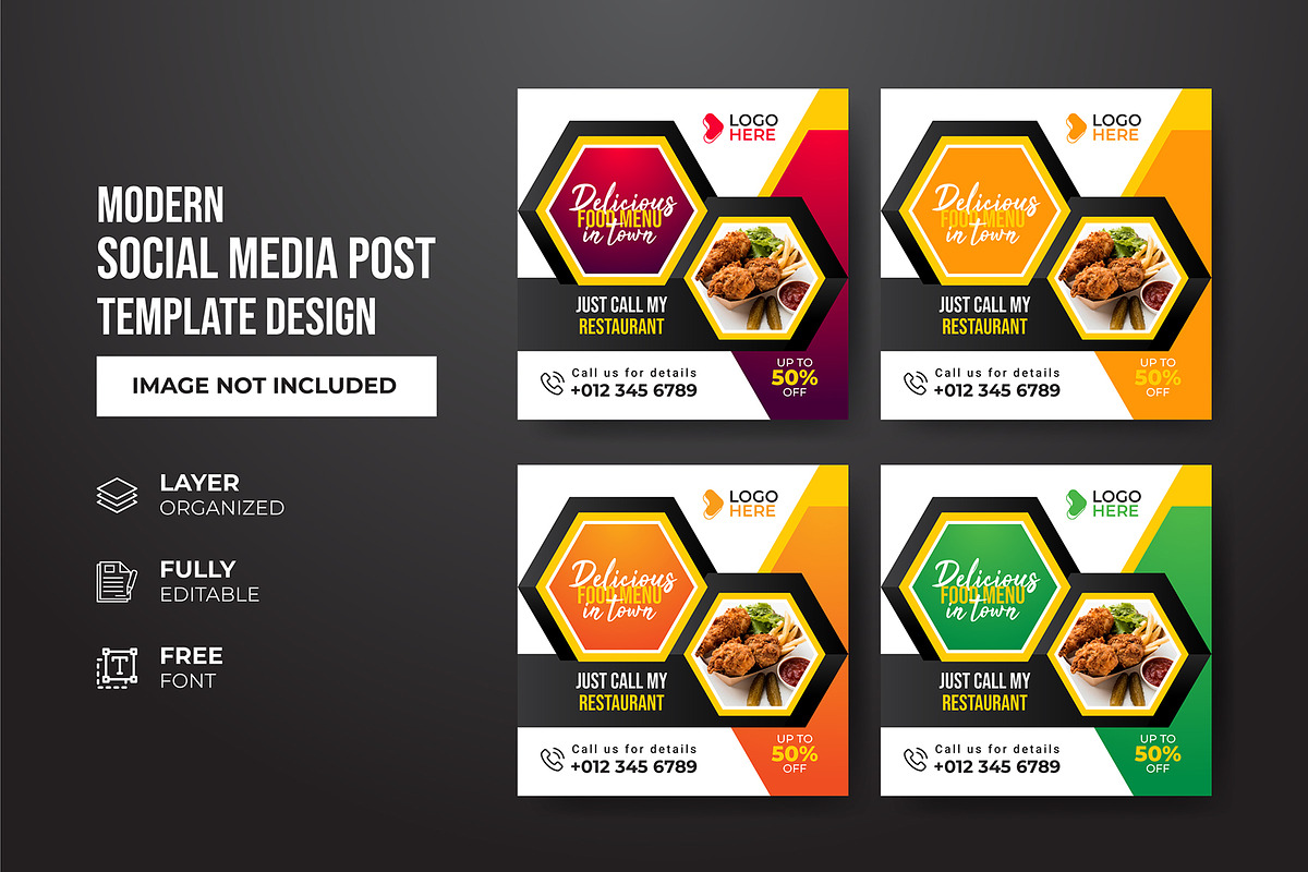 Social Media Post Template, a Social Media Template by gstudiovect21 (Photo 62 of 72)