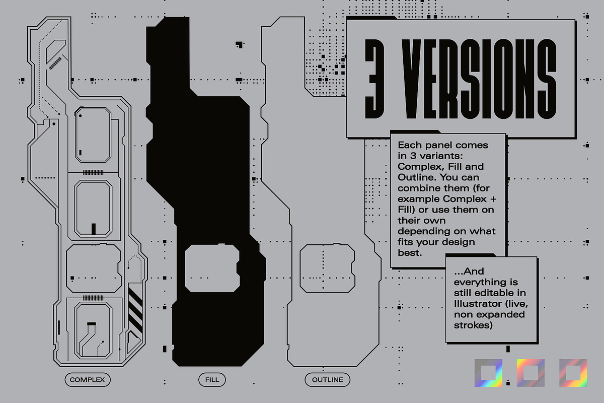 Sci-Fi Panels Vector Pack, an Object Graphic by MiksKS (Photo 2 of 12)