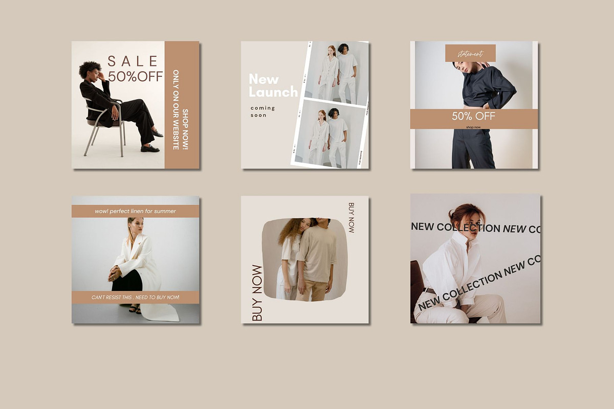Canva Instagram Fashion Templates, a Social Media Template by Deepa Template Studio (Photo 2 of 10)