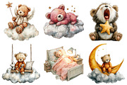 Sweet Dreams Pink Teddy Bear Clipart, an Illustration by Craft Nest (Thumbnail 5 of 6)