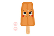 Cute Ice Cream Illustration, a Food Illustration by ⋒DesignECShop⋒ (Thumbnail 1 of 3)