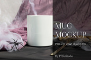 Halloween Mug Mockup Coffee Cup fall, a Cups & Container Mockup by PawMockups (Thumbnail 1 of 10)