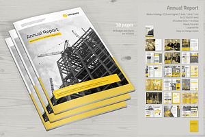 Annual Report, a Brochure Template by MrTemplater