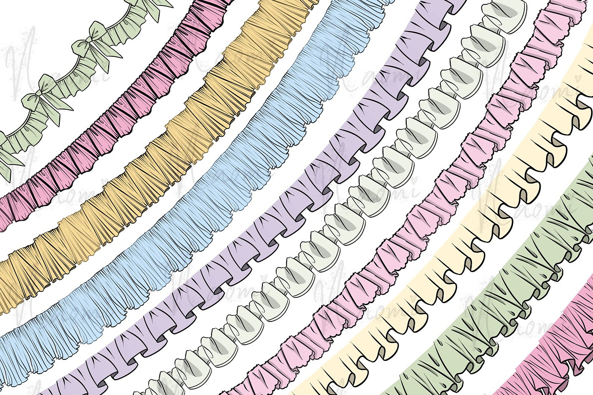 Ruffle Brushes For Procreate, a Brush Add-On by NaomiArts (Photo 2 of 4)