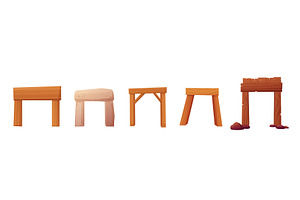Wooden and stones arches. Entries in, an Object Illustration by LadadikArt