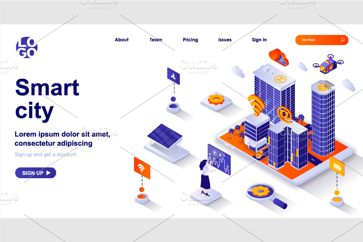 Isometric Landing Page Template, a Templates & Theme by alexdndz (Photo 24 of 31)