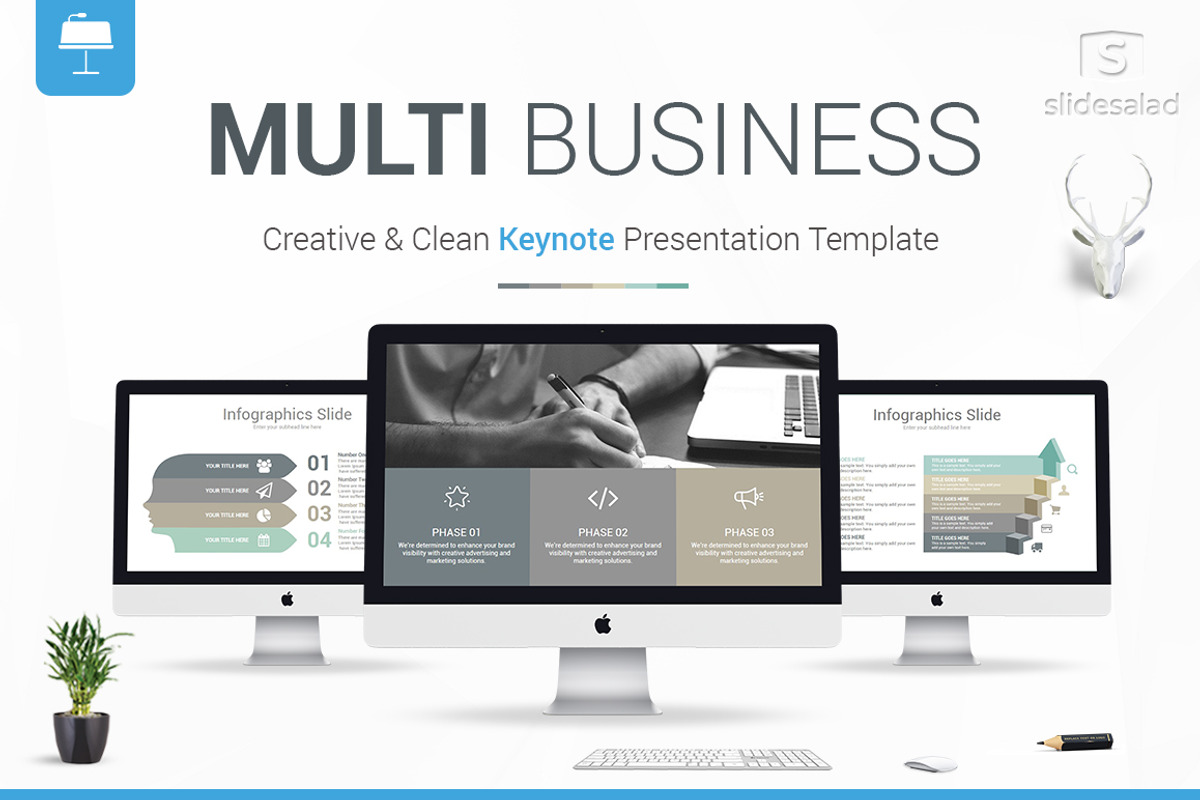 Multi Business Keynote Template, a Presentation Template by SlideSalad (Photo 1 of 28)
