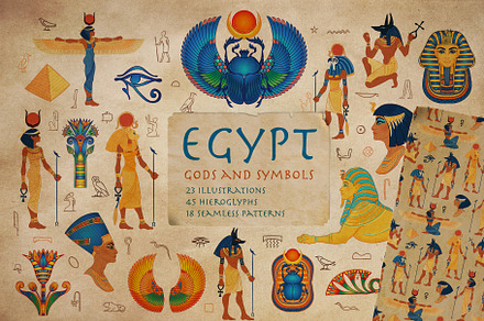EGYPT: Gods & Symbols vector set.