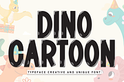 Dino Cartoon | Script Font, a Script Font by Scratchones (Thumbnail 1 of 8)