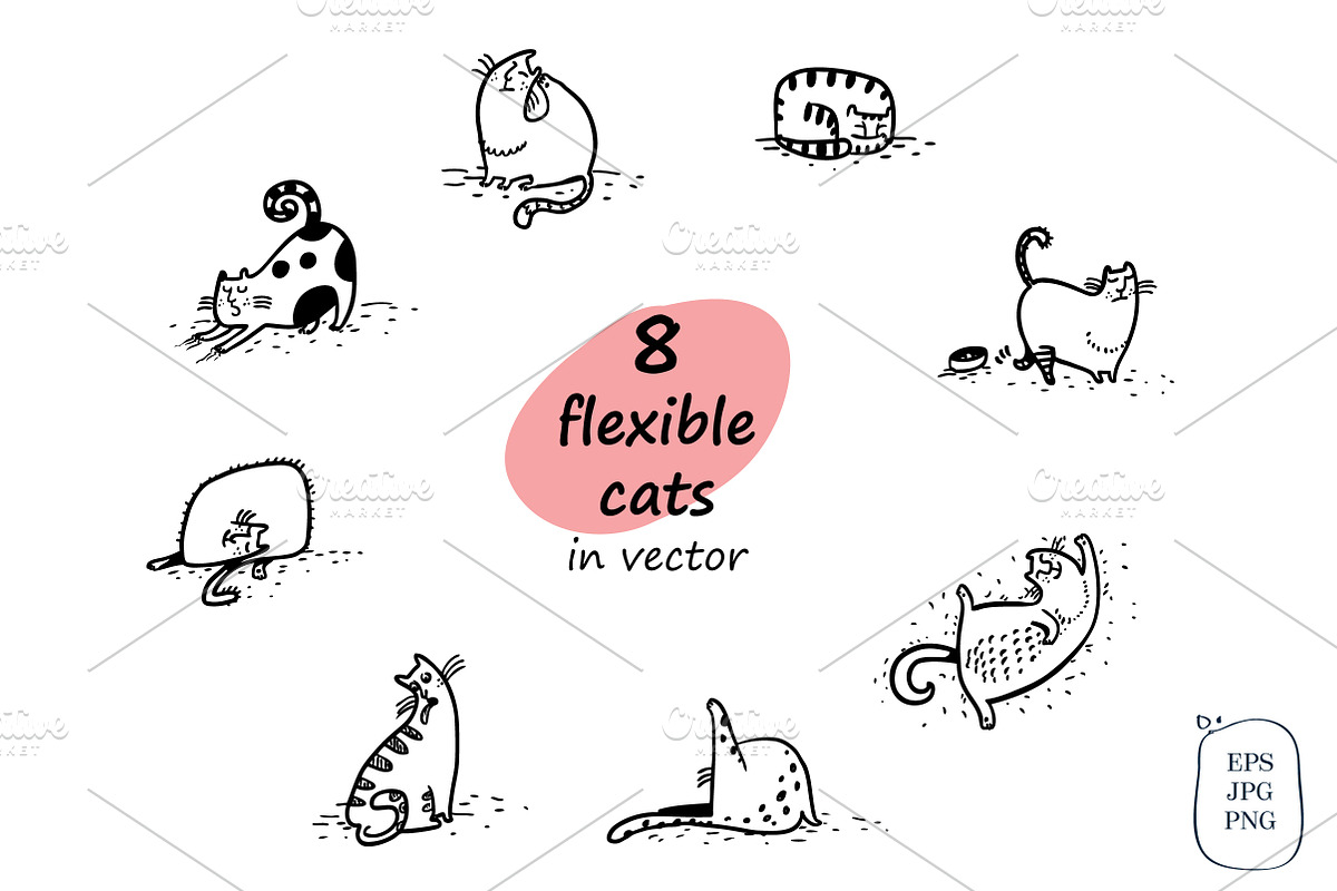 KotoYoga - patterns and prints, an Animal Illustration by Zooza Art (Photo 5 of 6)