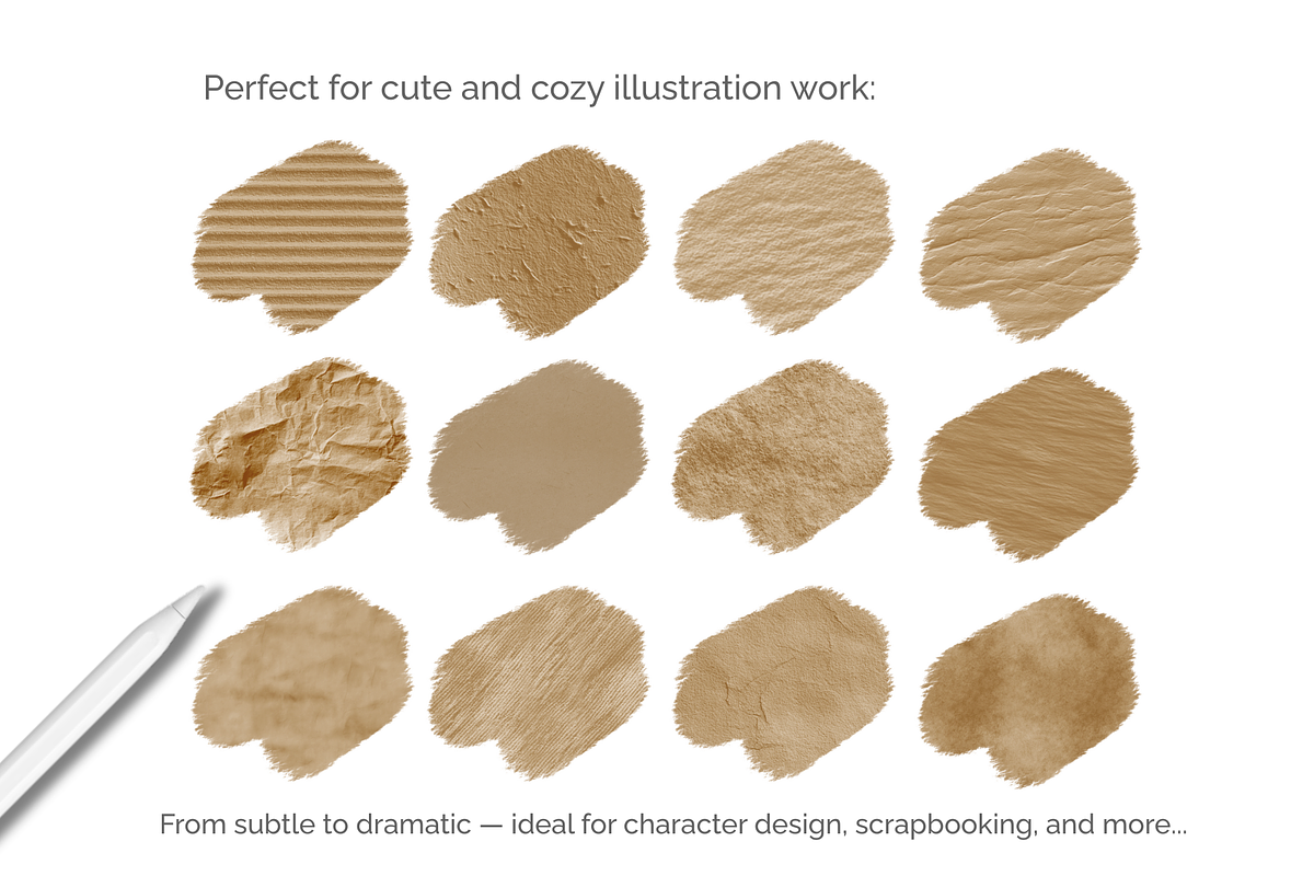 Procreate Craft Paper Brushes, a Brush Add-On by HopeArtIllustration (Photo 3 of 3)