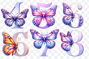 Butterfly Purple Alphabet and Number, a Symbol Font by Bubble Pixel (Thumbnail 5 of 9)