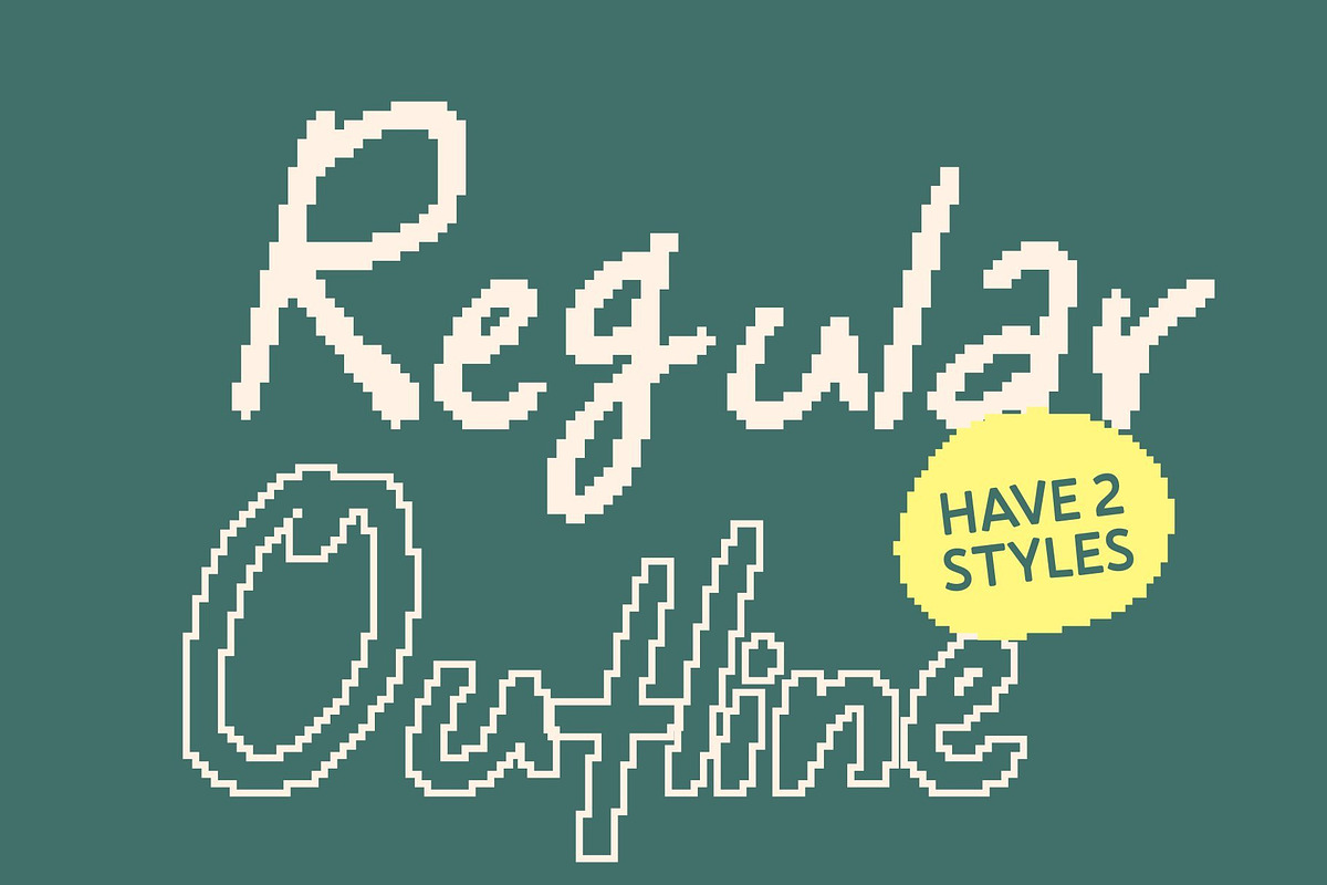 CS Darlene Pixel, a Handwritten Font by Craft Supply Co. (Photo 4 of 8)
