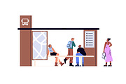 Urban public transport, bus stop set, a Transportation Illustration by PaperTrident (Thumbnail 4 of 7)