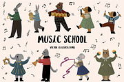 Music school, an Animal Illustration by Mii Lab (Thumbnail 1 of 7)