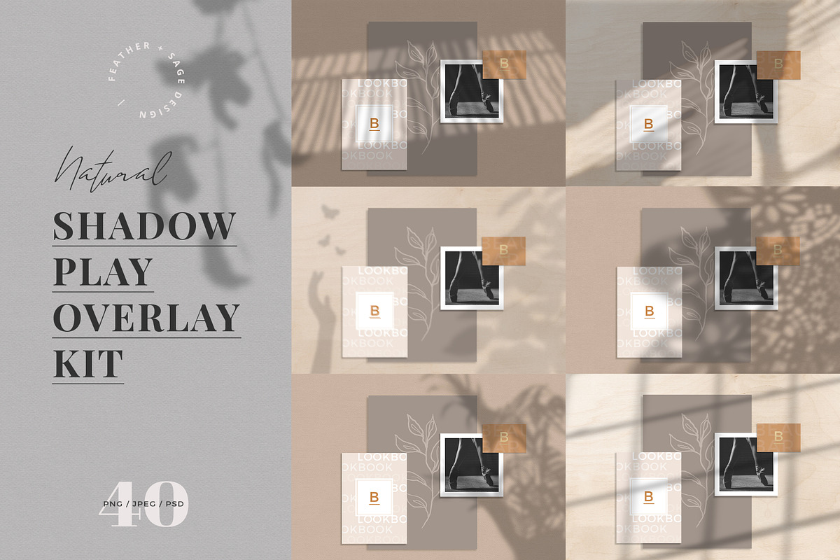 Natural Shadow Play Overlays, a Texture Graphic by Feather & Sage Design (Photo 2 of 17)