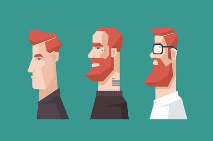 Three redhead male charaters