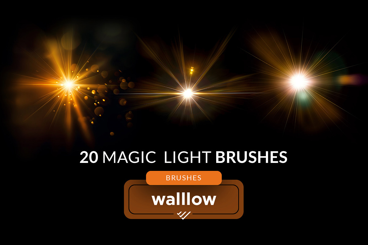 20 Bokeh lens flare light brushes, a Brush Add-On by Walllow Creatives (Photo 3 of 3)