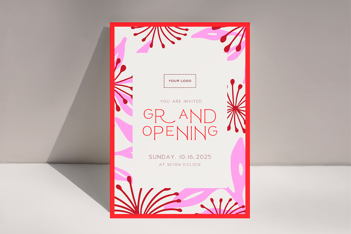 Floral Invitation Canva Template, an Invitation Template by LePosey Studio (Photo 2 of 6)
