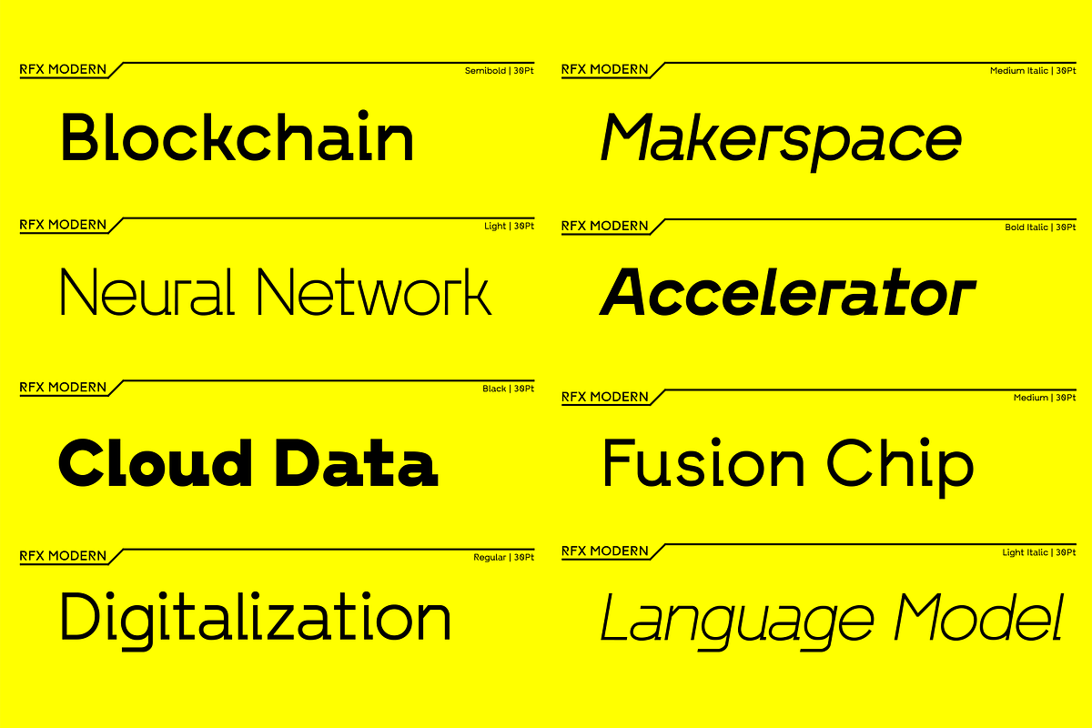 RFX Modern Medium Font, a Sans Serif Font by Xaver DesignStudio (Photo 7 of 13)