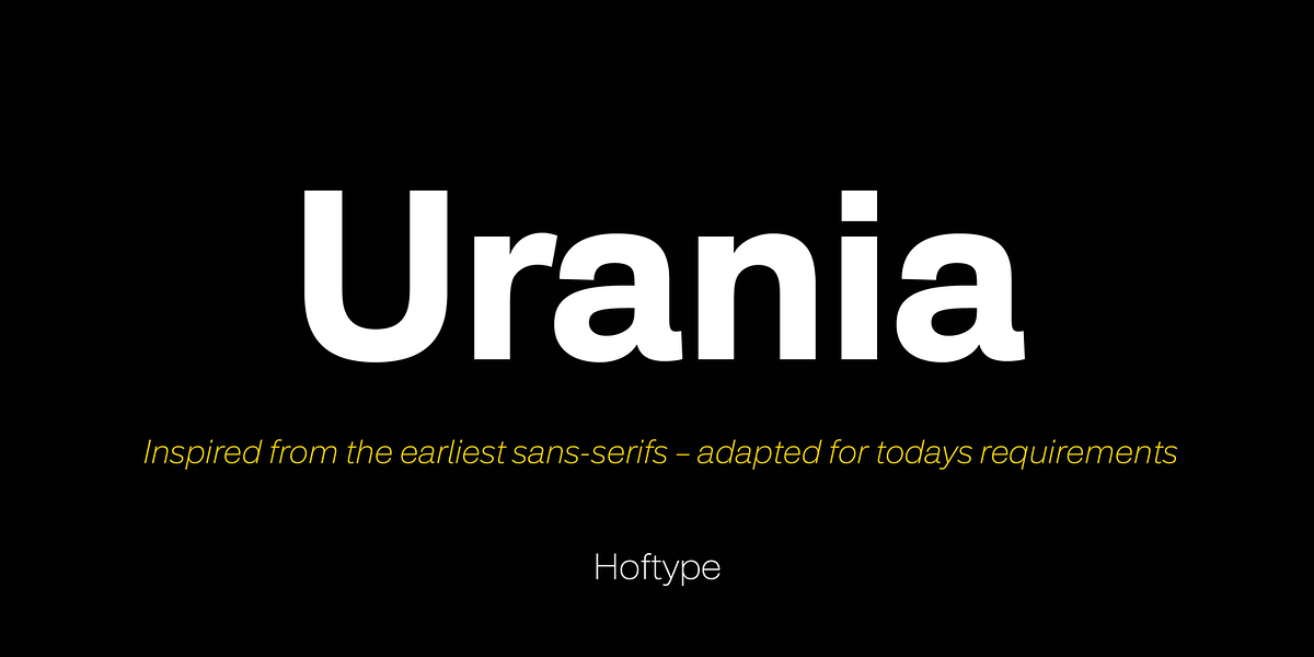Urania, a Sans Serif Font by Hoftype (Photo 1 of 10)
