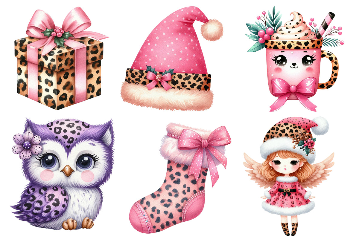 Kawaii Coquette Christmas Clipart, an Illustration by Designworld (Photo 5 of 6)