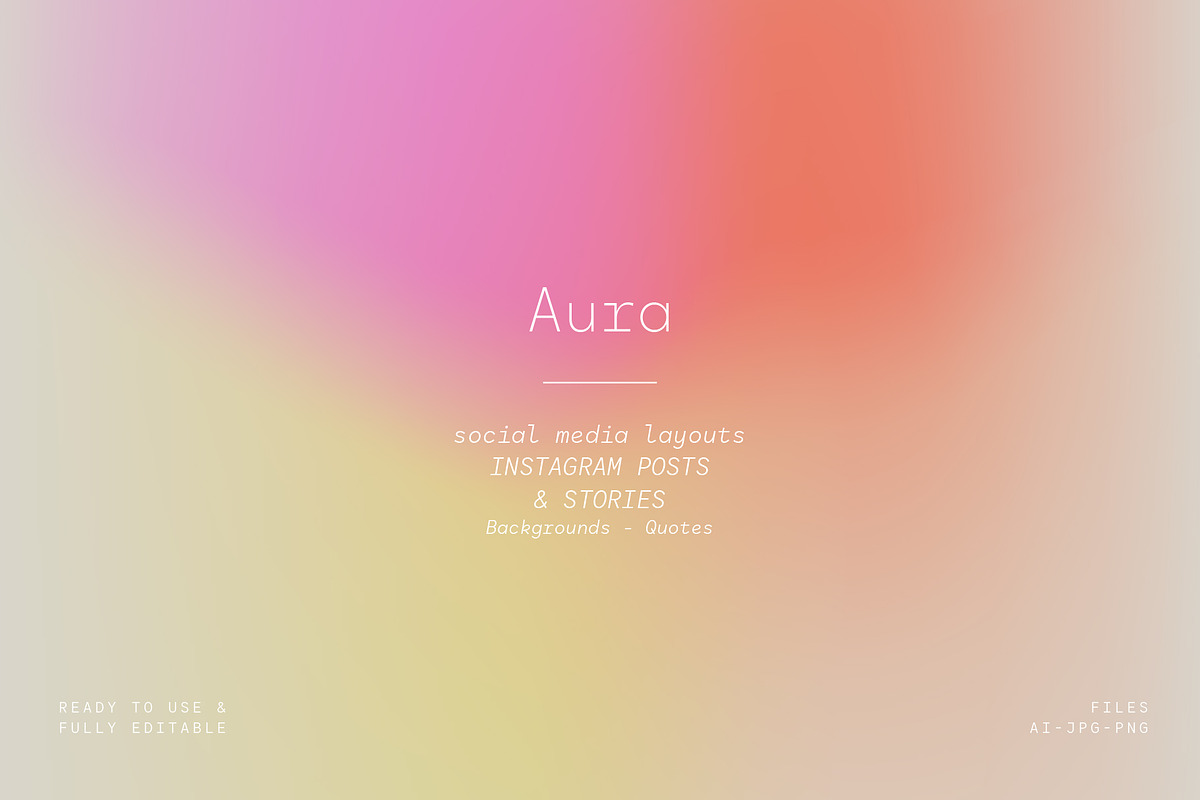 Aura | Instagram Post & Stories, a Social Media Template by funderful (Photo 10 of 15)