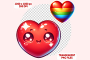 Heart Clipart PNG Bundle, an Illustration by M9 Design (Thumbnail 6 of 7)