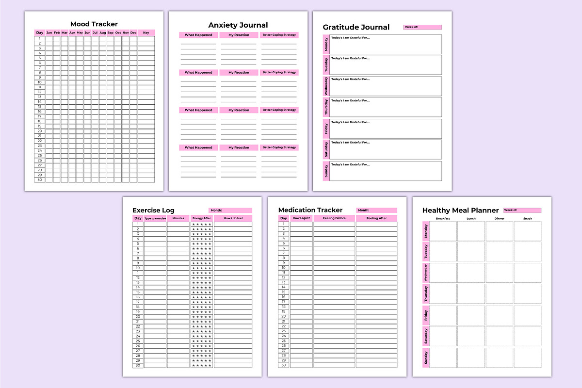 2025 Mental Health&Self Care Planner, a Stationery Template by Shumaya (Photo 5 of 6)